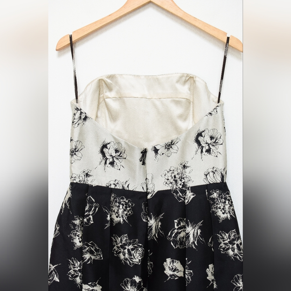 Lela Rose Black and White Strapless Dress - Picture 7 of 14